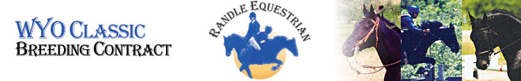 Deeda Randle Background Title with Randle Equestrian Logo and Photo